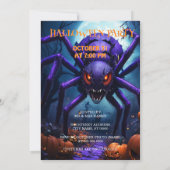 Spider Monster Halloween-Party Einladung (Rückseite)