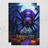 Spider Monster Halloween-Party Einladung (Vorne/Hinten)