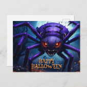 Spider Monster Halloween Postkarte (Vorne/Hinten)
