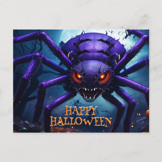 Spider Monster Halloween Postkarte (Vorderseite)