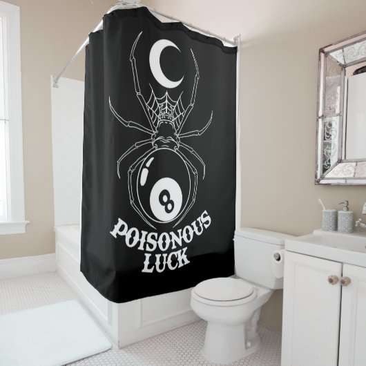 Spider Moon Giftiges Glück Duschvorhang (Beispiel)