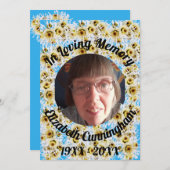 Spider Mum Love Memory Foto Memorial Card Einladung (Vorne/Hinten)