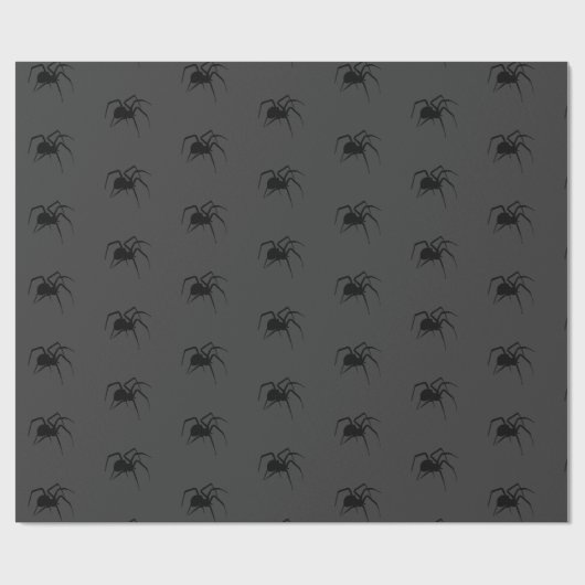 Spider on Gray | Geschenkpapier (Flach)