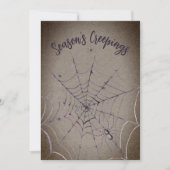 Spider on Spider Web Weihnachtskarte Feiertagskarte (Vorderseite)