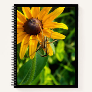 Spider on Sunflower 8.5 x 11 Spiral Notebook Notizblock