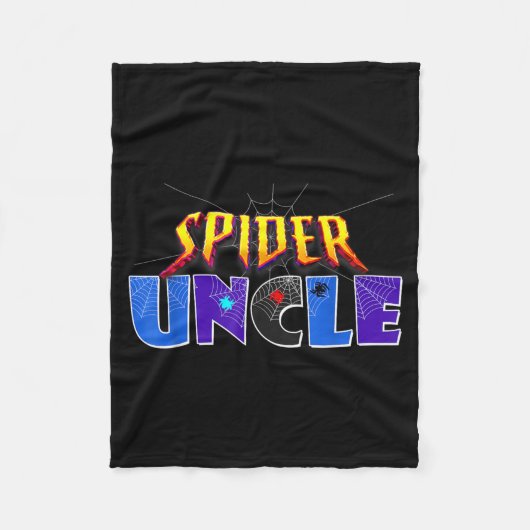 Spider Onkel Design Vatertag passende Familie Fleecedecke (Vorderseite)