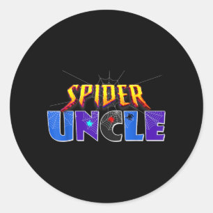 Spider Onkel Design Vatertag passende Familie Runder Aufkleber