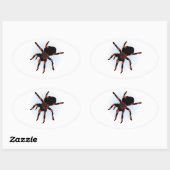 Spider Ovaler Aufkleber (Blatt)