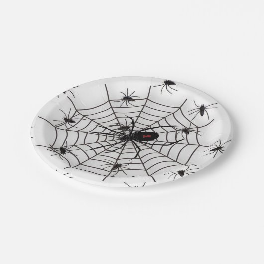Spider-Party Pappteller (Schrägansicht)