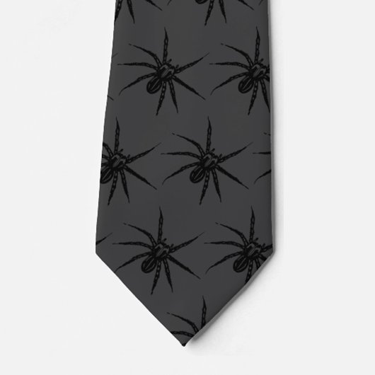 Spider Pattern | Neck Tie | Kohle und Schwarz Krawatte