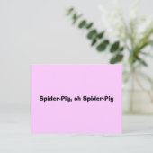 Spider-Pig, oh Spider-Pig Postkarte (Stehend Vorderseite)