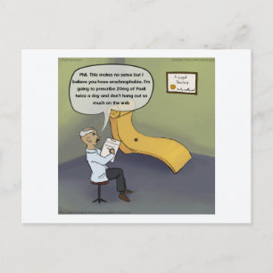 Spider Psychiatric Patient Funny Comic Postkarte