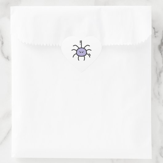Spider Purple Herz-Aufkleber (Tasche)
