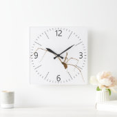 Spider Quadratische Wanduhr (Zuhause)