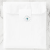 Spider Quadratischer Aufkleber (Tasche)