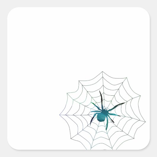 Spider Quadratischer Aufkleber (Vorderseite)