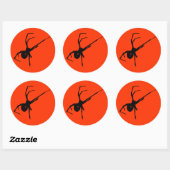 Spider Runder Aufkleber (Blatt)