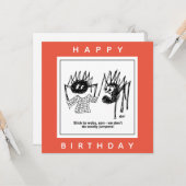 Spider sagt "Stick to Webs" Cartoon. Karte (Vorderseite/Rückseite Beispiel)