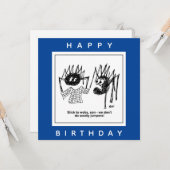 Spider sagt "Stick to Webs" Cartoon. Web-Designer Karte (Vorderseite/Rückseite Beispiel)