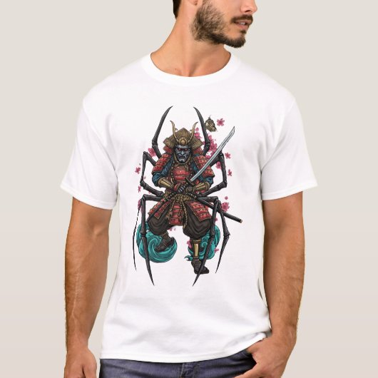 Spider Samurai Krieger T-Shirt (Vorderseite)