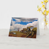 Spider Science-Fiktion Collage Karte (Gelbe Blume)