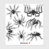 Spider-Silhouetten-Aufkleber-Set Aufkleber (Blatt)