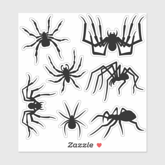 Spider-Silhouetten-Aufkleber-Set Aufkleber (Blatt)