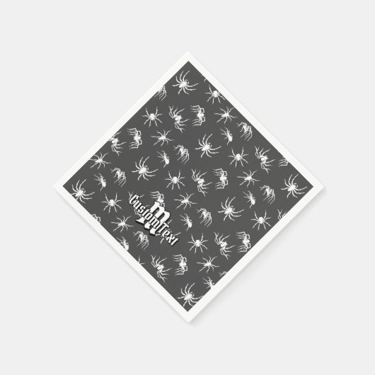 Spider Silhouetten Muster Napkins Serviette (Ecke)