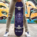 Spider Skull Personalisiert Name Skateboard<br><div class="desc">Spider Skull Personalisiert Name Skateboard</div>