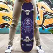 Spider Skull Personalisiert Name Skateboard