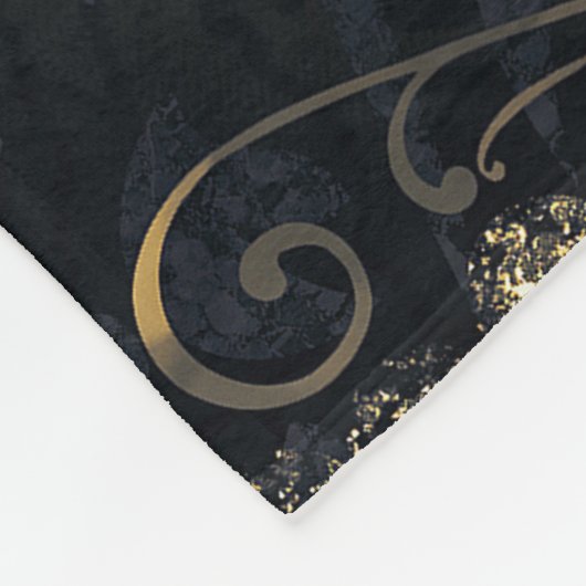 Spider Skull & Rose Glam Gothic Filigree Fleecedecke (Ecke)