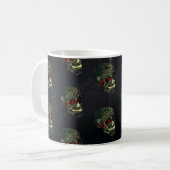 Spider Skull & Rose Glam Gothic Filigree Kaffeetasse (Vorderseite Links)
