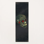 Spider Skull & Rose Glam Gothic Filigree Yogamatte (Vorderseite)