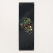 Spider Skull & Rose Glam Gothic Filigree Yogamatte (Rückseite)