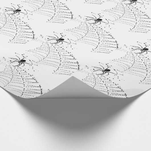 Spider & Spider Web Fun Design Insektenspass Geschenkpapier (Ecke)