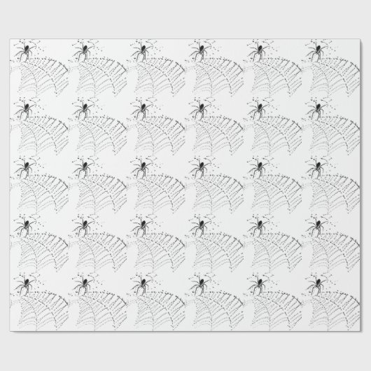 Spider & Spider Web Fun Design Insektenspass Geschenkpapier (Flach)