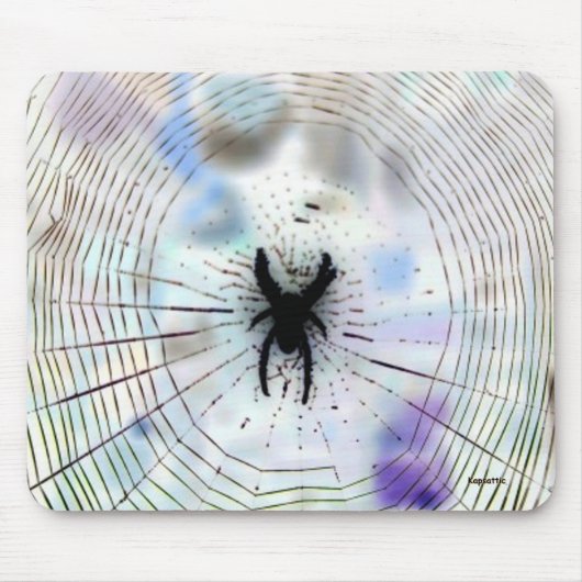 Spider Spiders Webwebseiten Fotografie Mousepad (Vorne)
