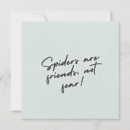 Spider Spirit - kühne, von Natur Inspiriert Design Karte (Vorderseite)