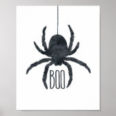 Spider Spooky Halloween Black and White Boo Poster (Vorne)
