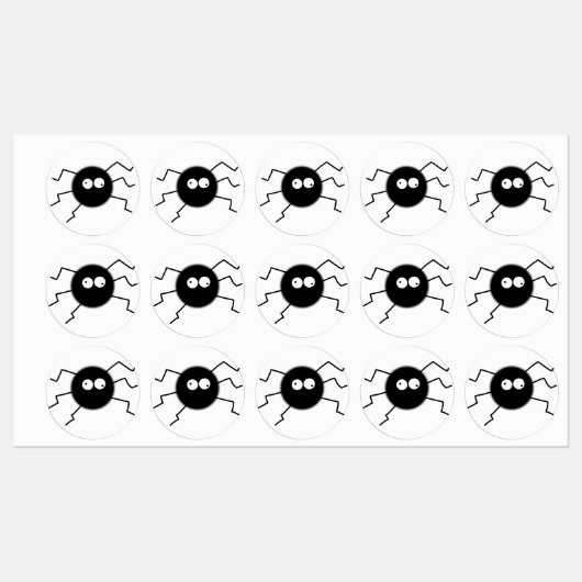 Spider Stickers Etiketten (Blatt)