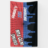 Spider Superhero Red and Blue Web Banner (Vertikal)