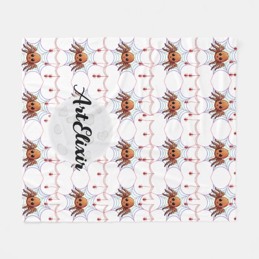 Spider Tarantula Niedlich Kawaii Muster Fleecedecke (Vorderseite (Horizontal))