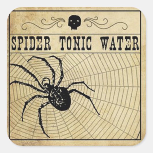 Spider Tonic Water Halloween Sticker (Vorderseite)
