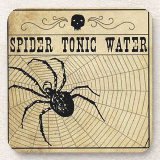 Spider Tonic Water Halloween Untersetzer (Vorderseite)