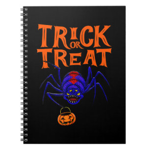 Spider Trick oder Treatment Shirt Frauen Sonniges Notizblock