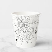 Spider und Spider Web Einfache Halloween Pappbecher (Vorderseite)