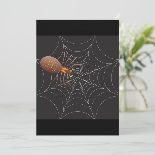 Spider und Spider Web Einladung (Stehend Vorderseite)
