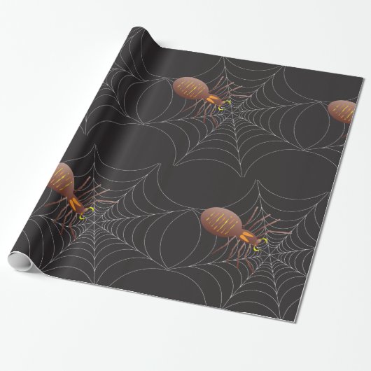 Spider und Spider Web Geschenkpapier (Ungerollt)