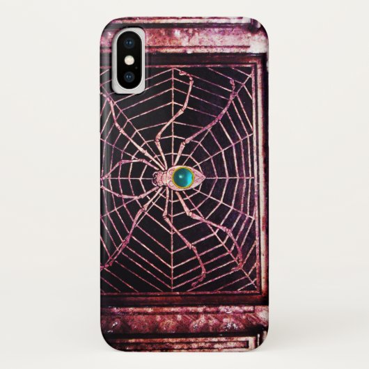SPIDER UND WEB Blue Aquamarine Black Case-Mate iPhone Hülle (Rückseite)