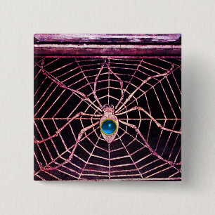 SPIDER UND WEB Blue Sapphire Black Button